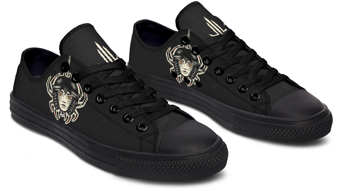 Traditional Spider Girl Head Low Tops