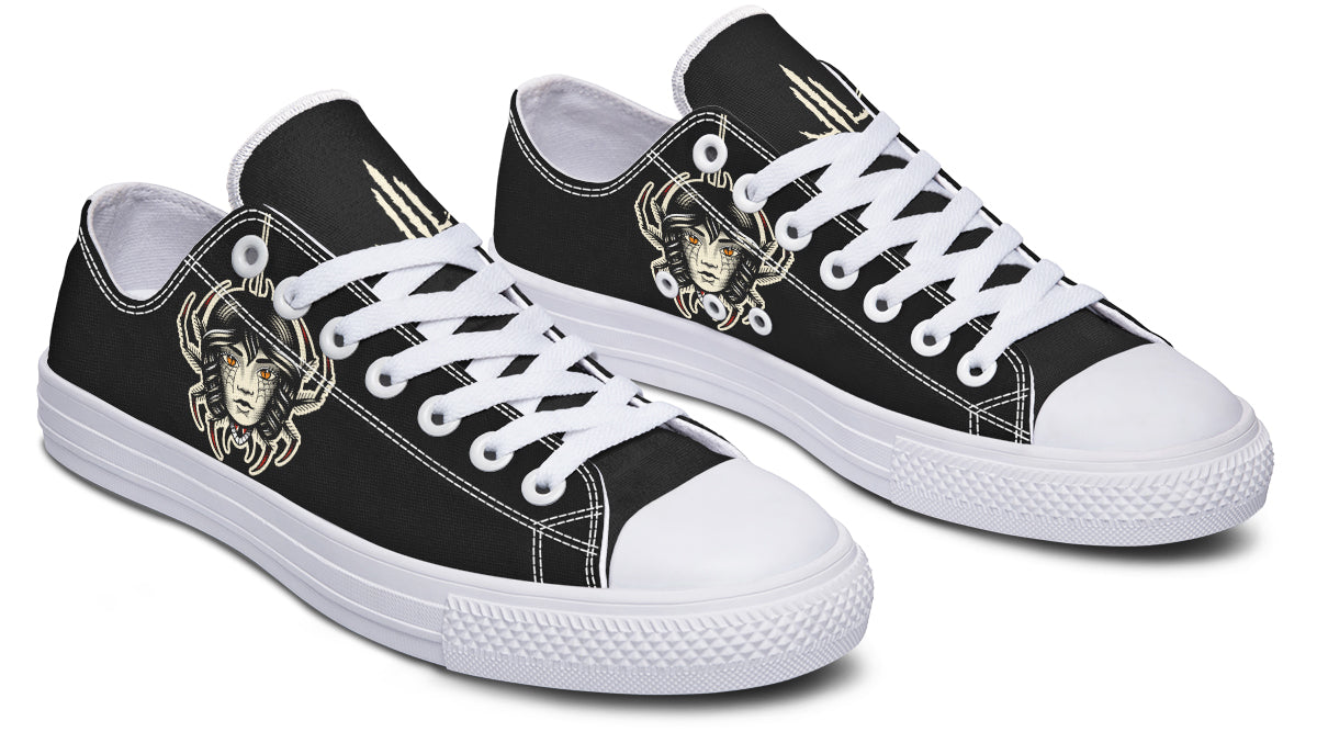 Traditional Spider Girl Head Low Tops