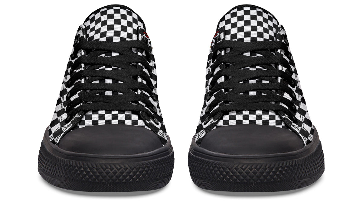 Vampire Bat Checkered Low Tops