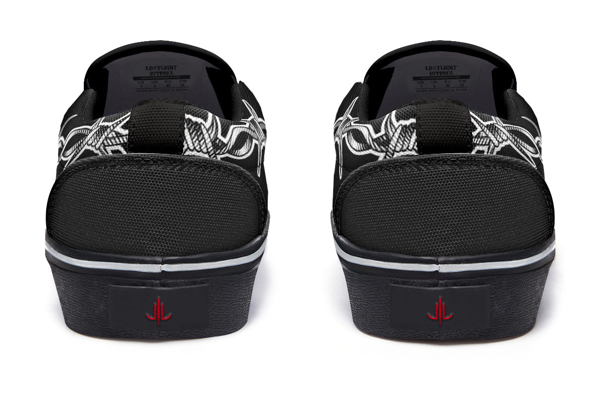 Barbed Wire Slip On Shoes