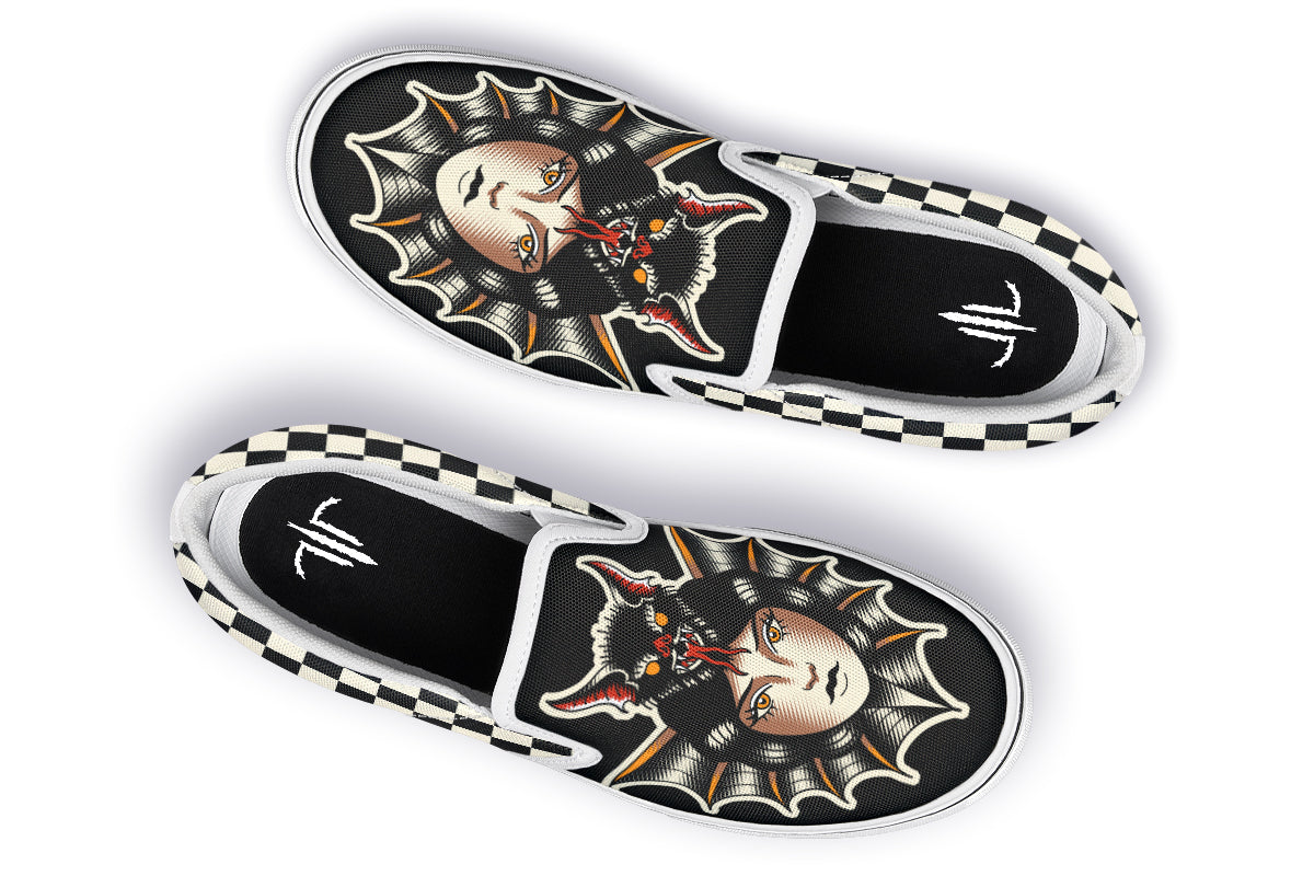 Bat Lady Slip On Shoes