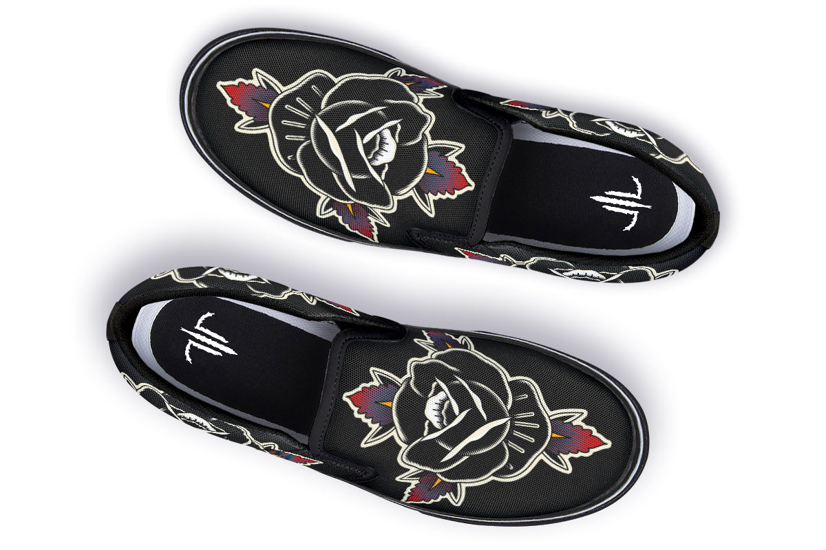 Black Rose Slip On Rose - Last Light Apparel