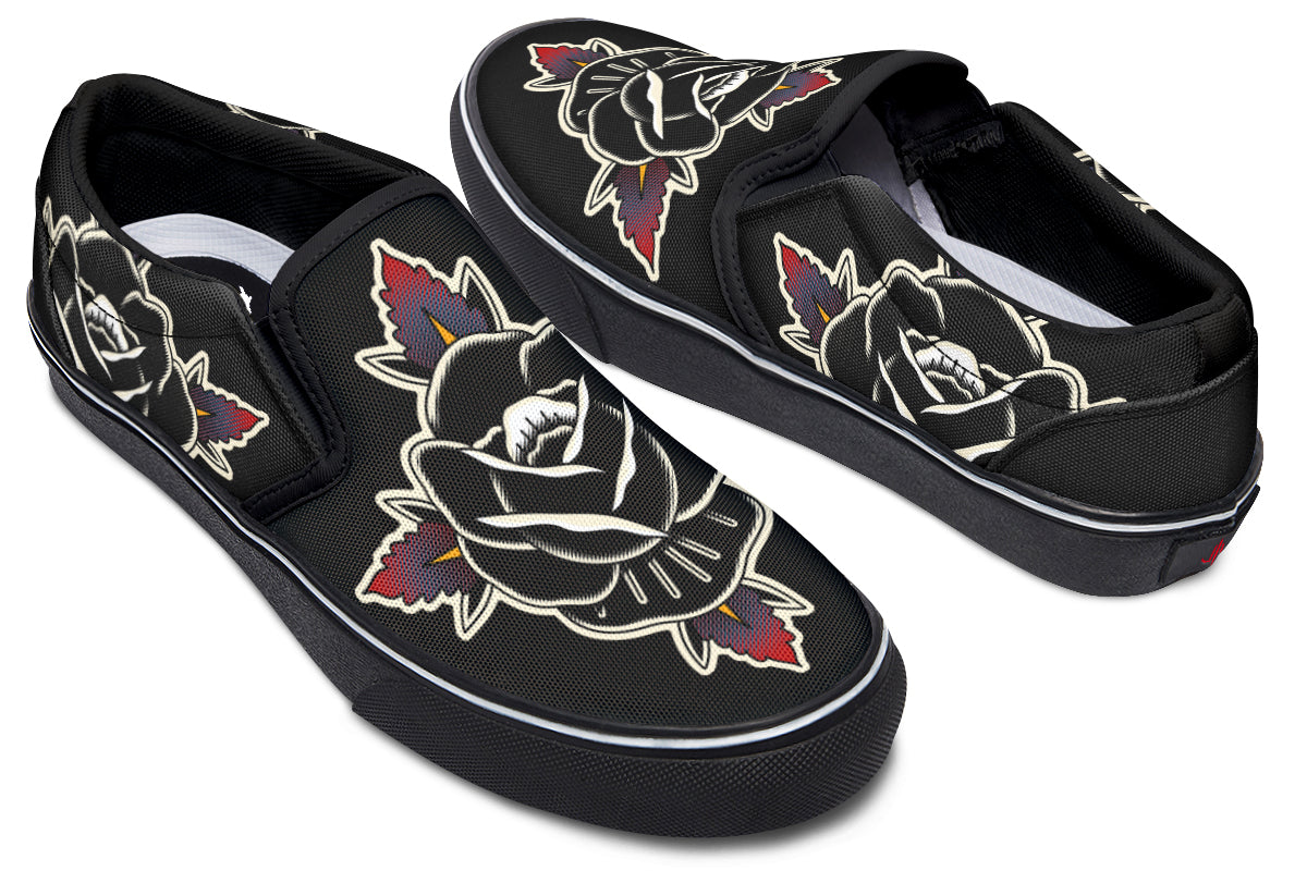 Black Rose Slip On Rose - Last Light Apparel
