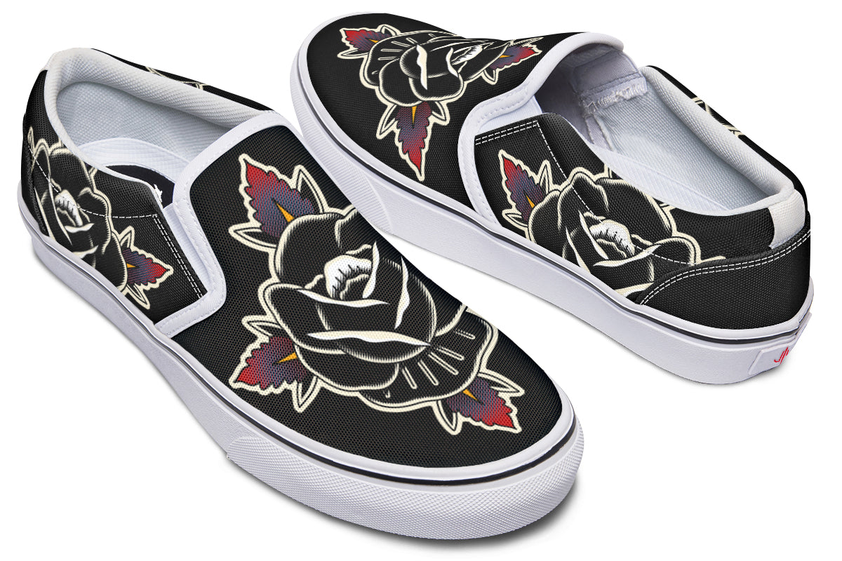 Black Rose Slip On Rose - Last Light Apparel
