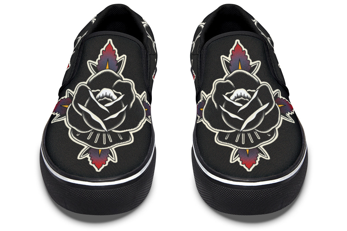 Black Rose Slip On Rose - Last Light Apparel