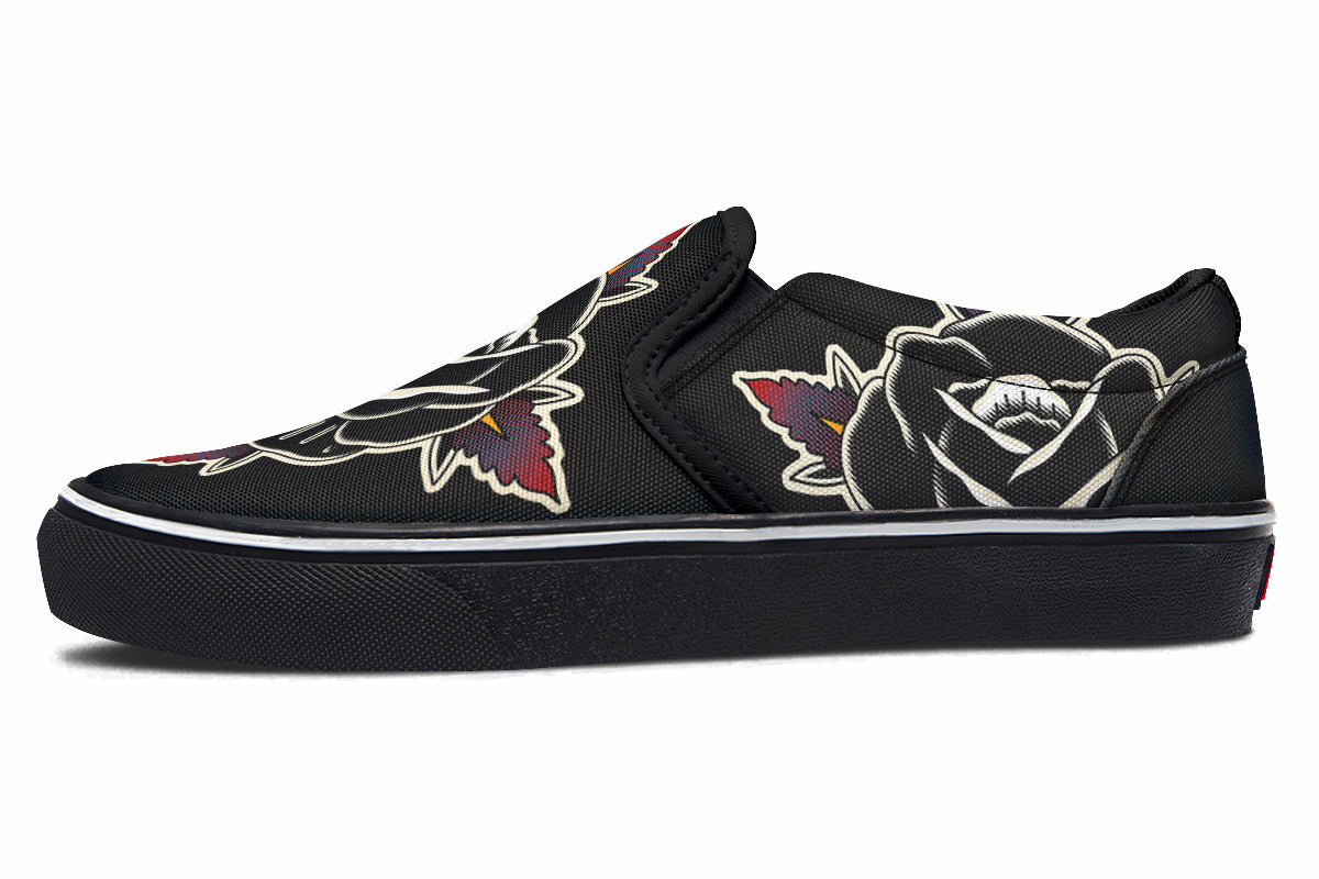 Black Rose Slip On Rose - Last Light Apparel