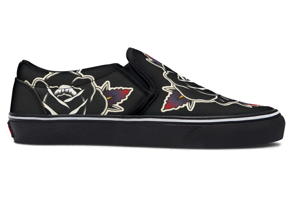 Black Rose Slip On Rose - Last Light Apparel