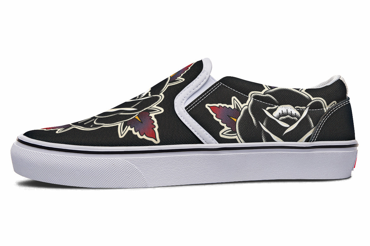 Black Rose Slip On Rose - Last Light Apparel