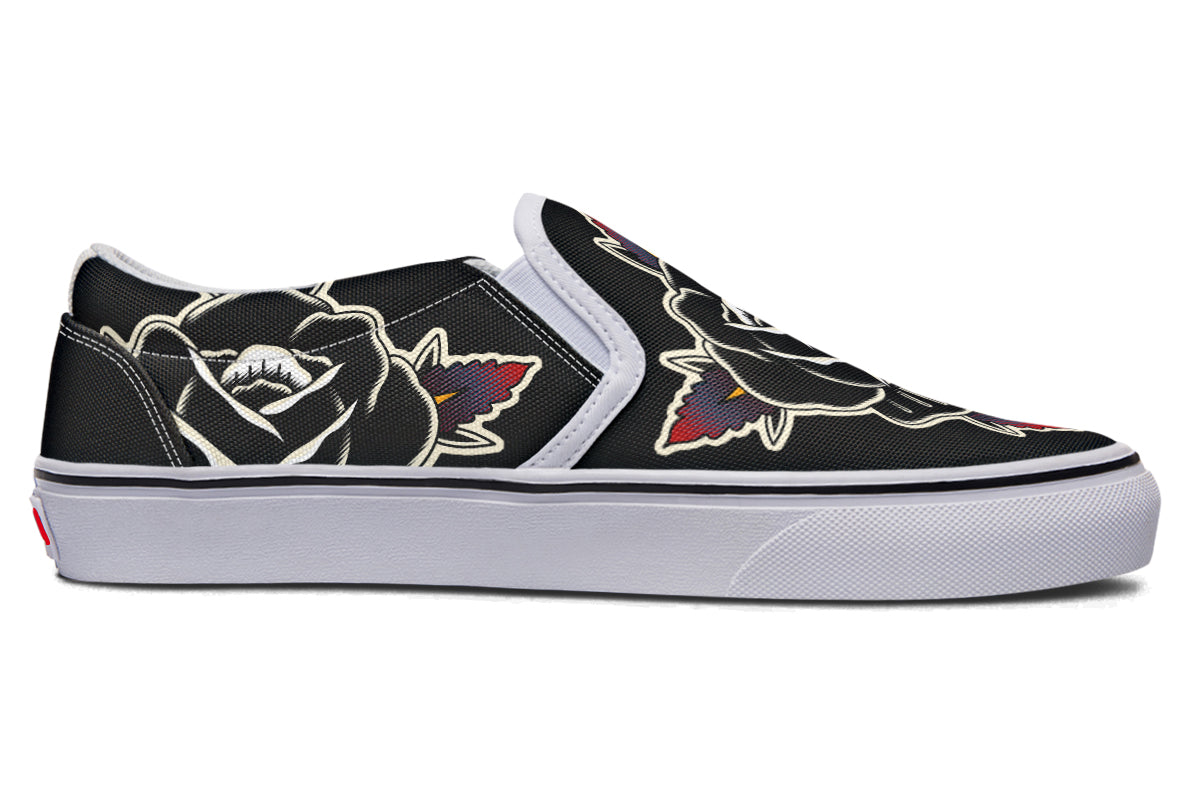 Black Rose Slip On Rose - Last Light Apparel