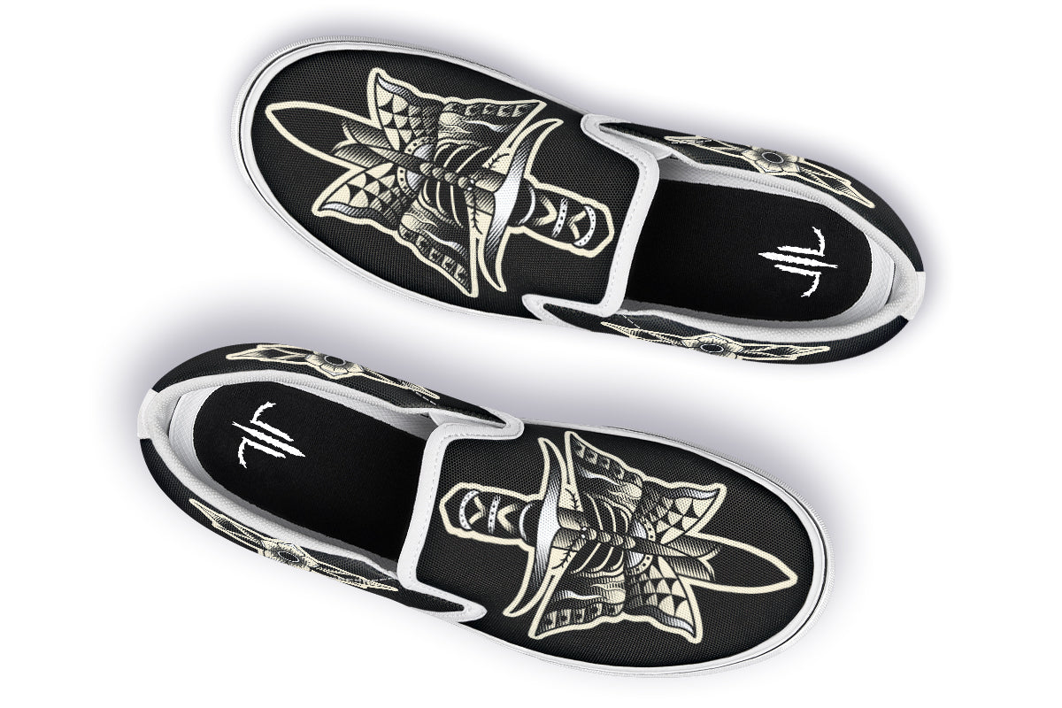 Butterfly Knife Slip On Shoes