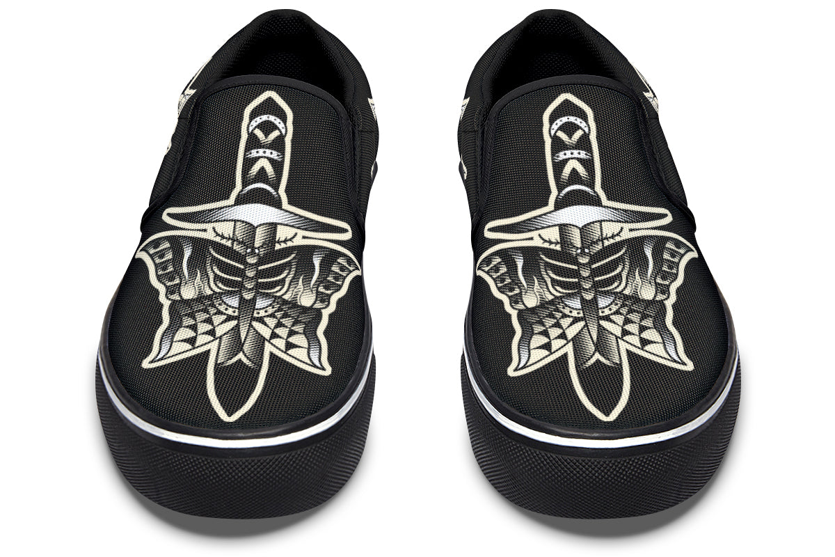 Butterfly Knife Slip On Shoes