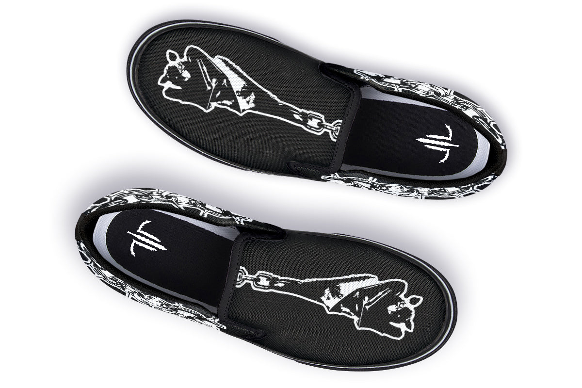 Chained Bats Slip On Shoes - Last Light Apparel
