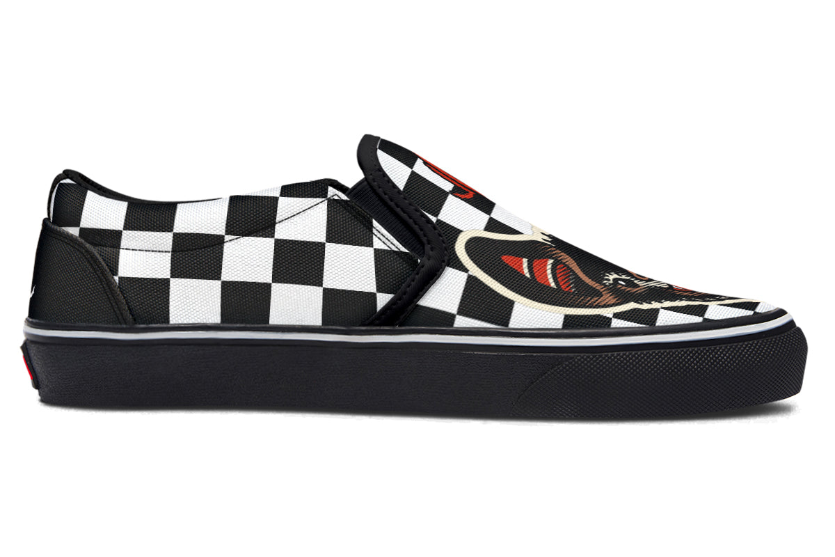 Checkered Bats V2 Slip On Shoes