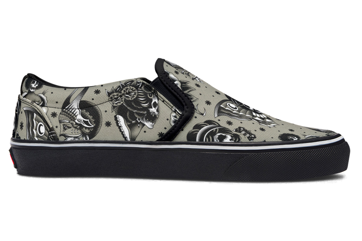 Classic Dead Girls Slip On Shoes