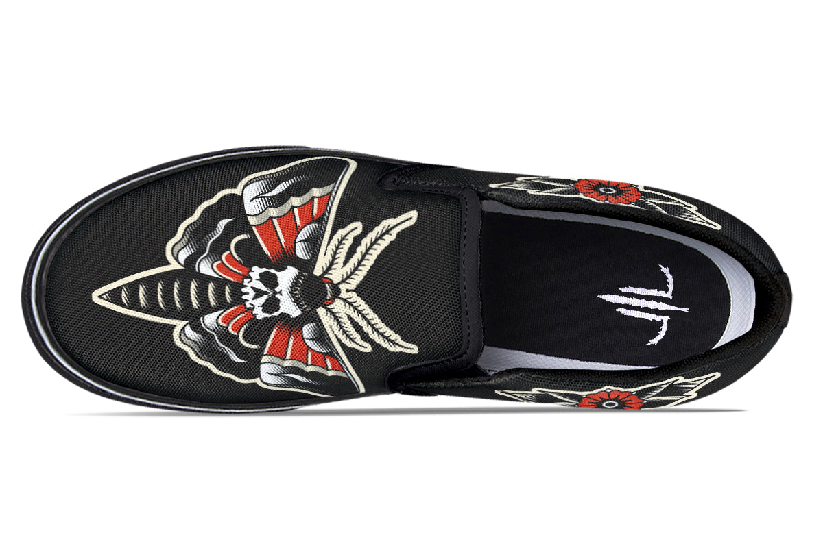 Deathmoth Slip On Shoes