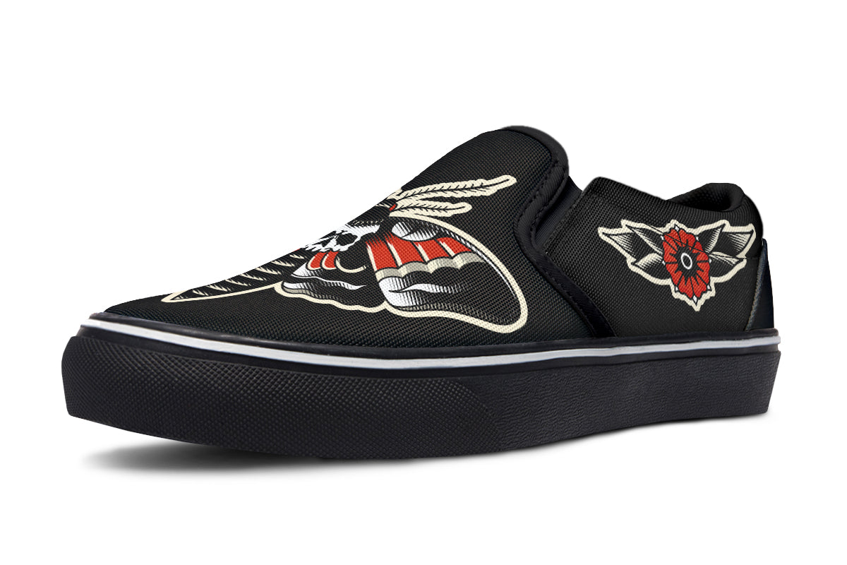 Deathmoth Slip On Shoes