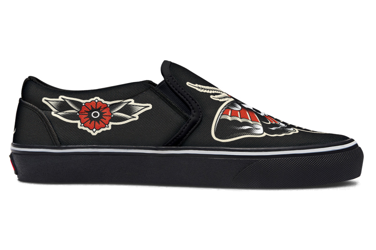 Deathmoth Slip On Shoes