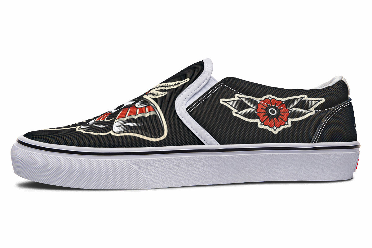 Deathmoth Slip On Shoes