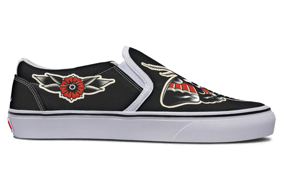 Deathmoth Slip On Shoes