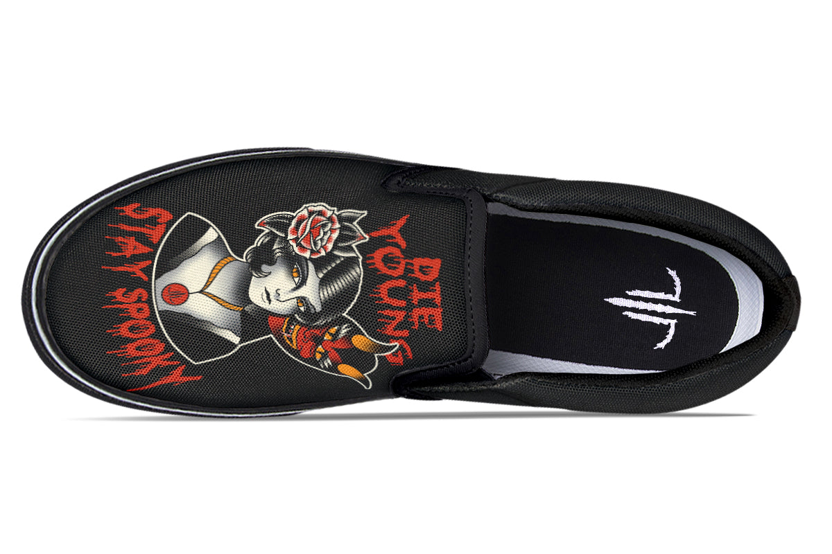 Die Young Stay Spooky Slip On Shoes