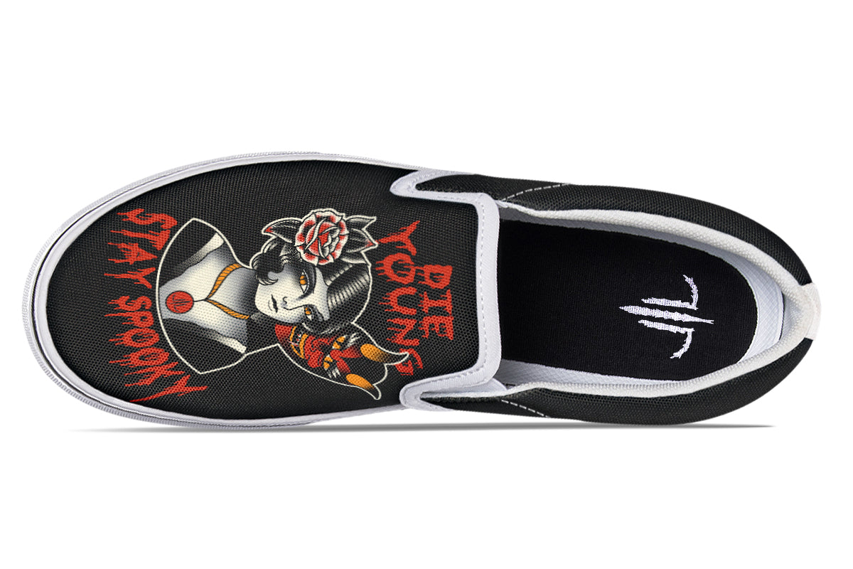 Die Young Stay Spooky Slip On Shoes