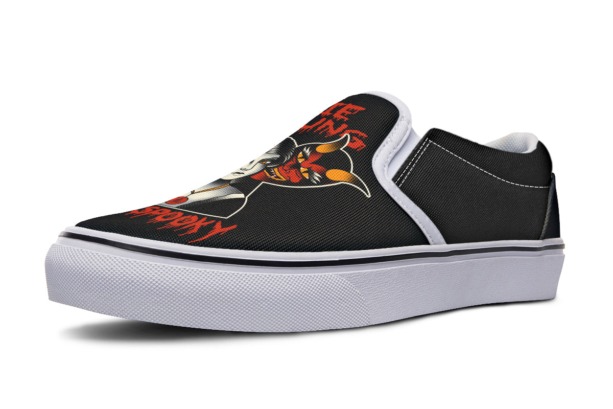 Die Young Stay Spooky Slip On Shoes