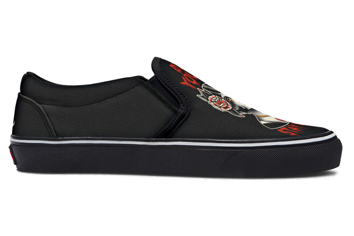 Die Young Stay Spooky Slip On Shoes