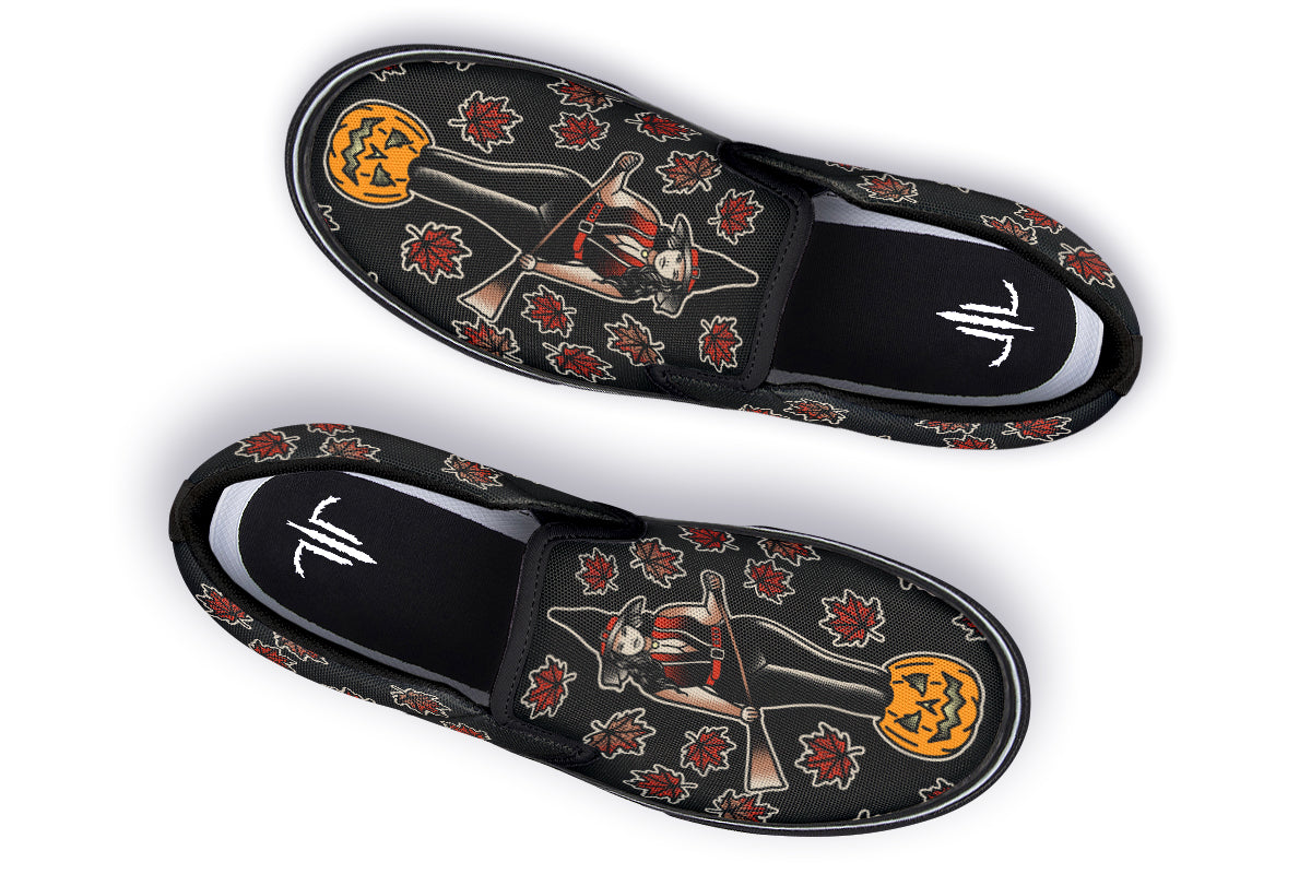 Fall Witch Slip On Shoes