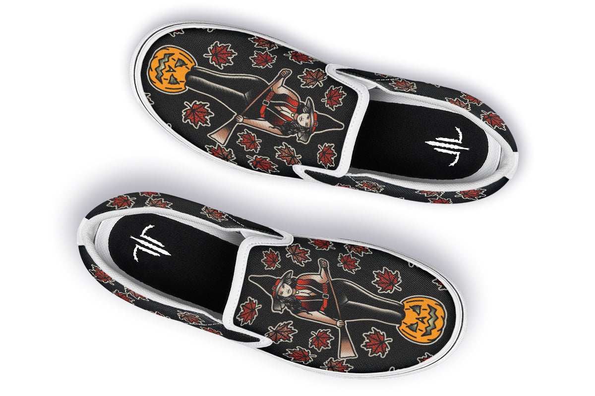 Fall Witch Slip On Shoes