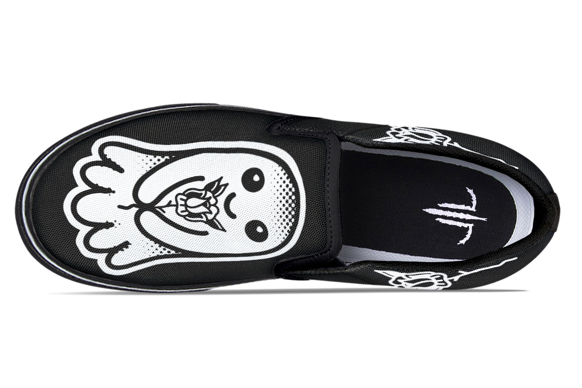 Flower Ghost Slip On Shoes