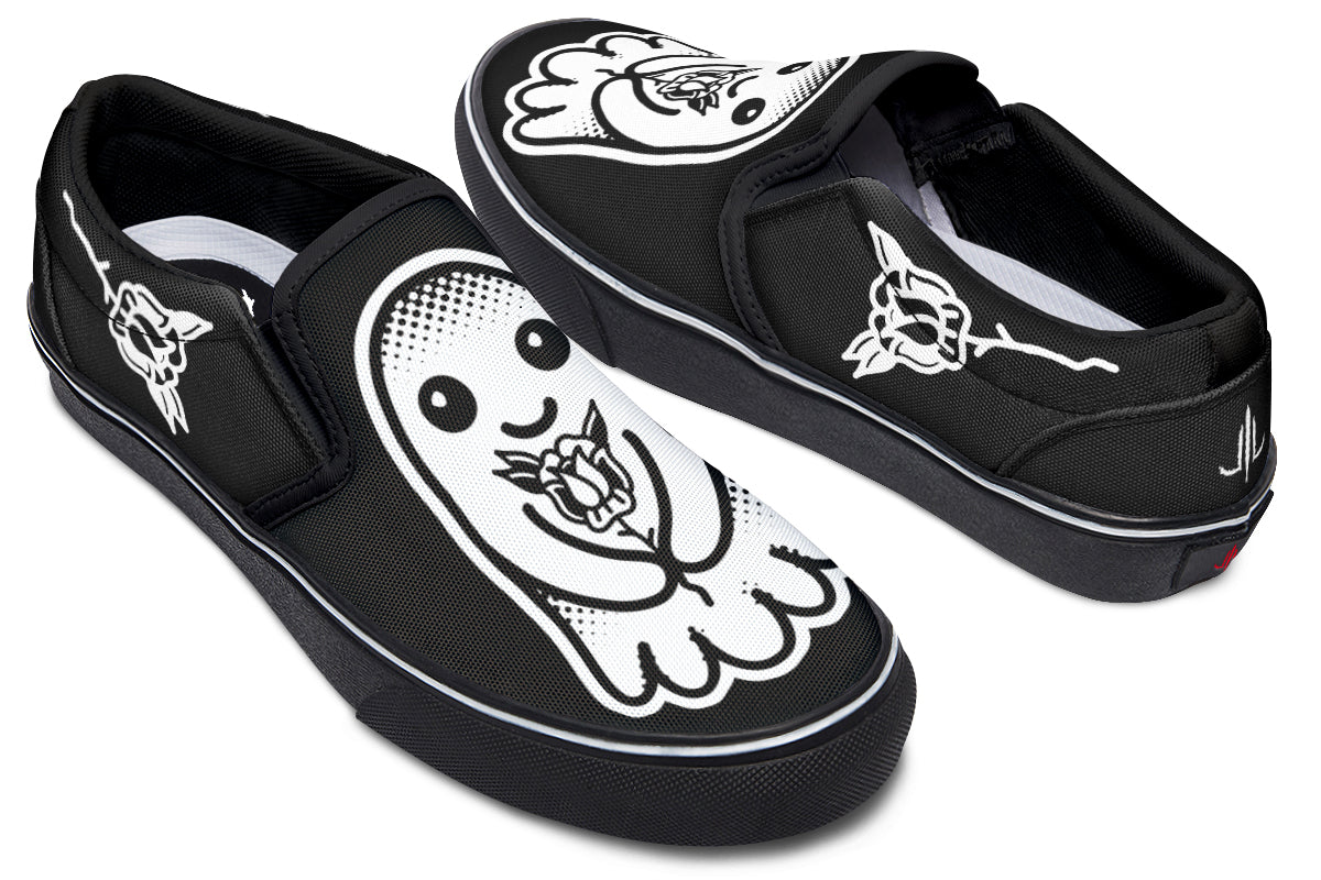 Flower Ghost Slip On Shoes