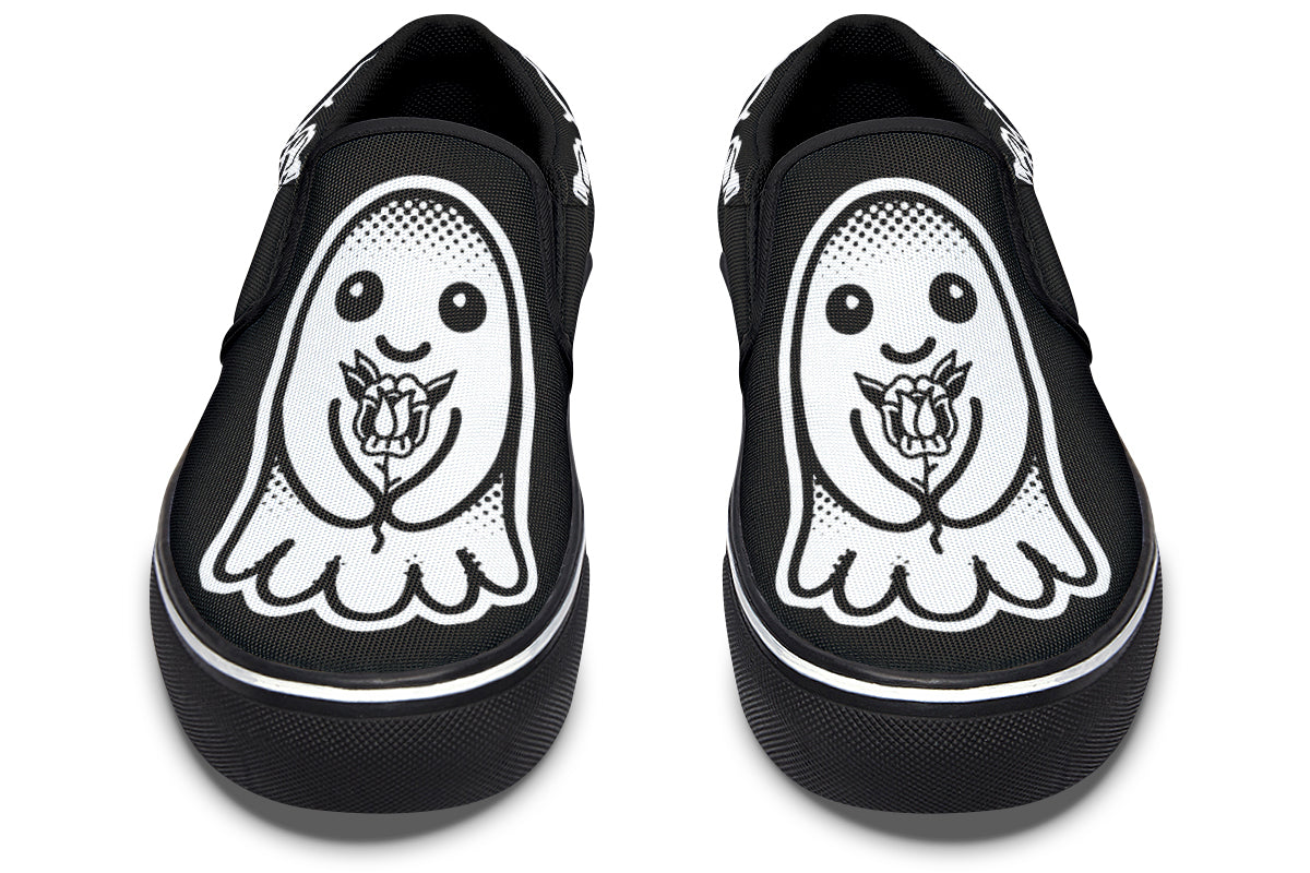 Flower Ghost Slip On Shoes