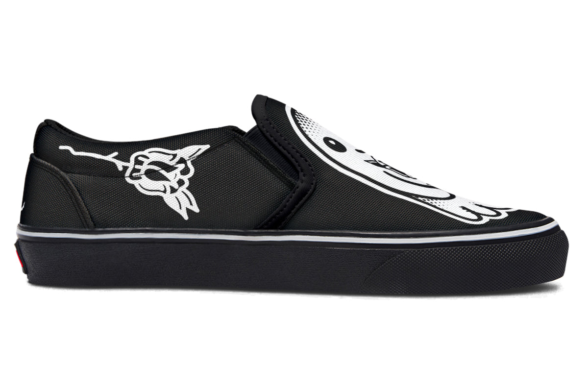 Flower Ghost Slip On Shoes