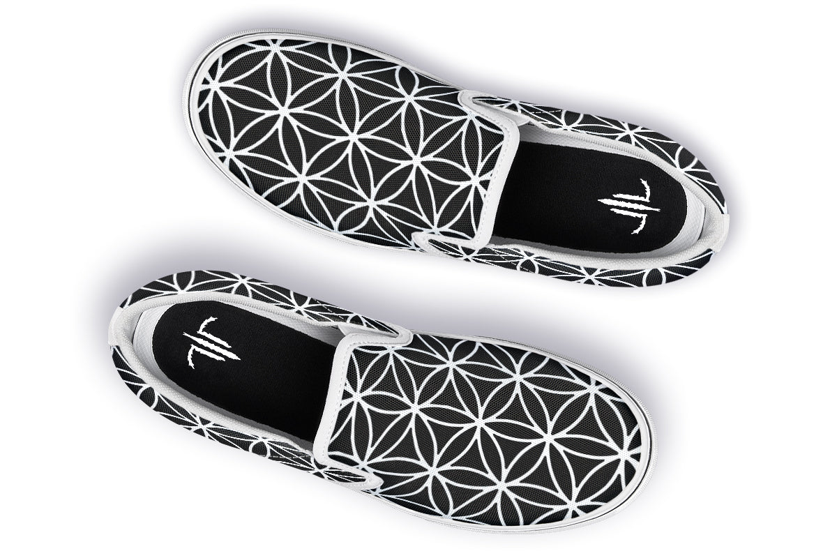 Flower Of Life Slip On Shoes
