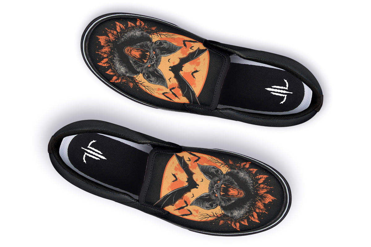 Halloween Fall Bats Slip On Shoes