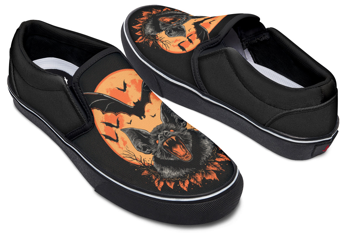 Halloween Fall Bats Slip On Shoes