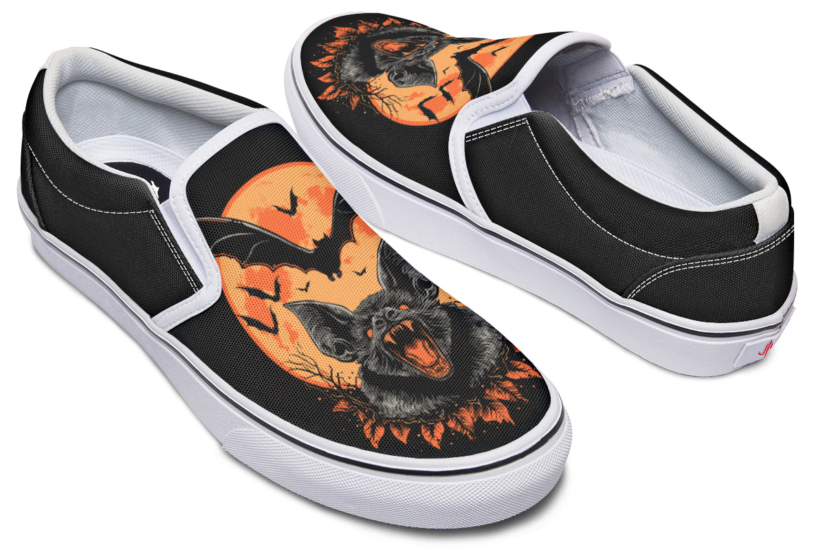 Halloween Fall Bats Slip On Shoes
