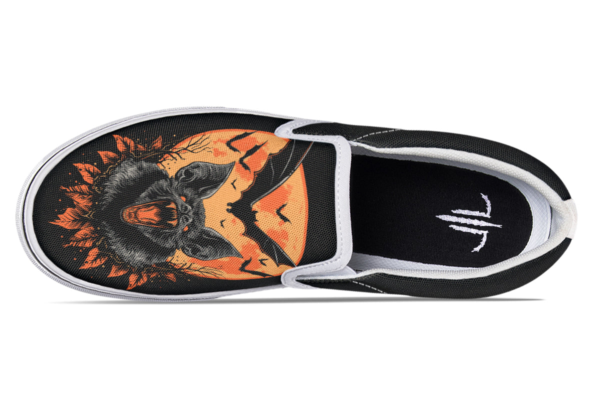 Halloween Fall Bats Slip On Shoes