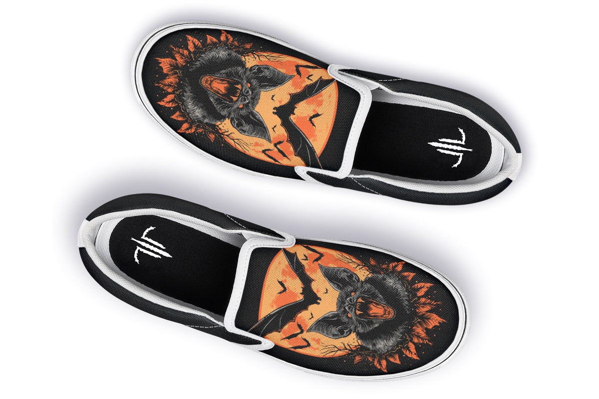 Halloween Fall Bats Slip On Shoes
