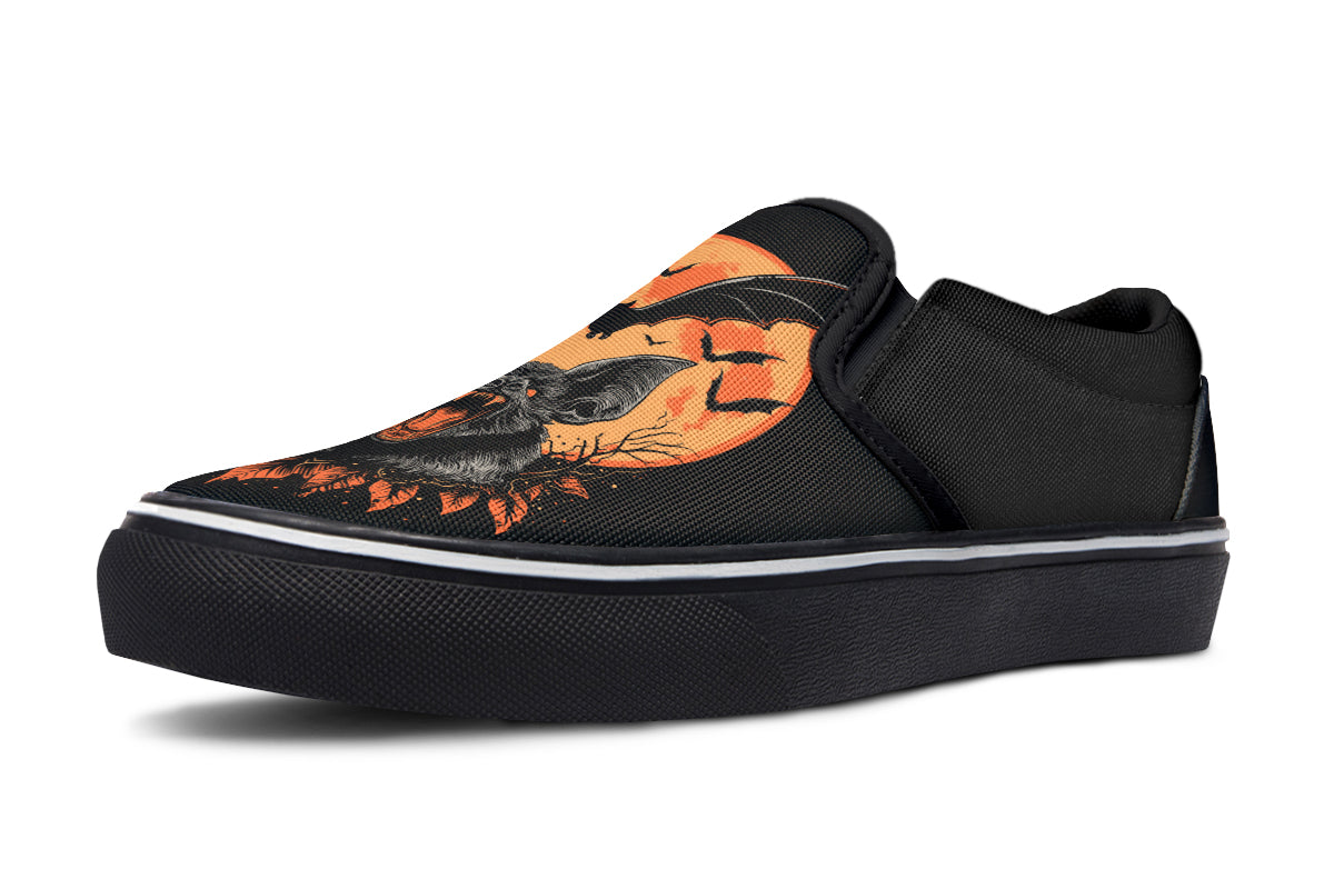 Halloween Fall Bats Slip On Shoes