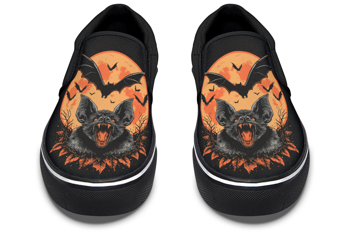 Halloween Fall Bats Slip On Shoes
