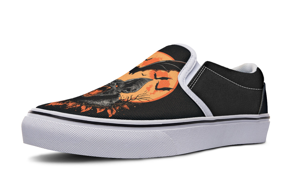 Halloween Fall Bats Slip On Shoes