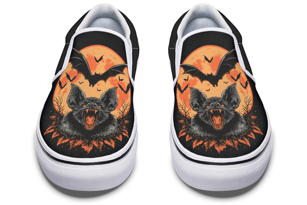 Halloween Fall Bats Slip On Shoes