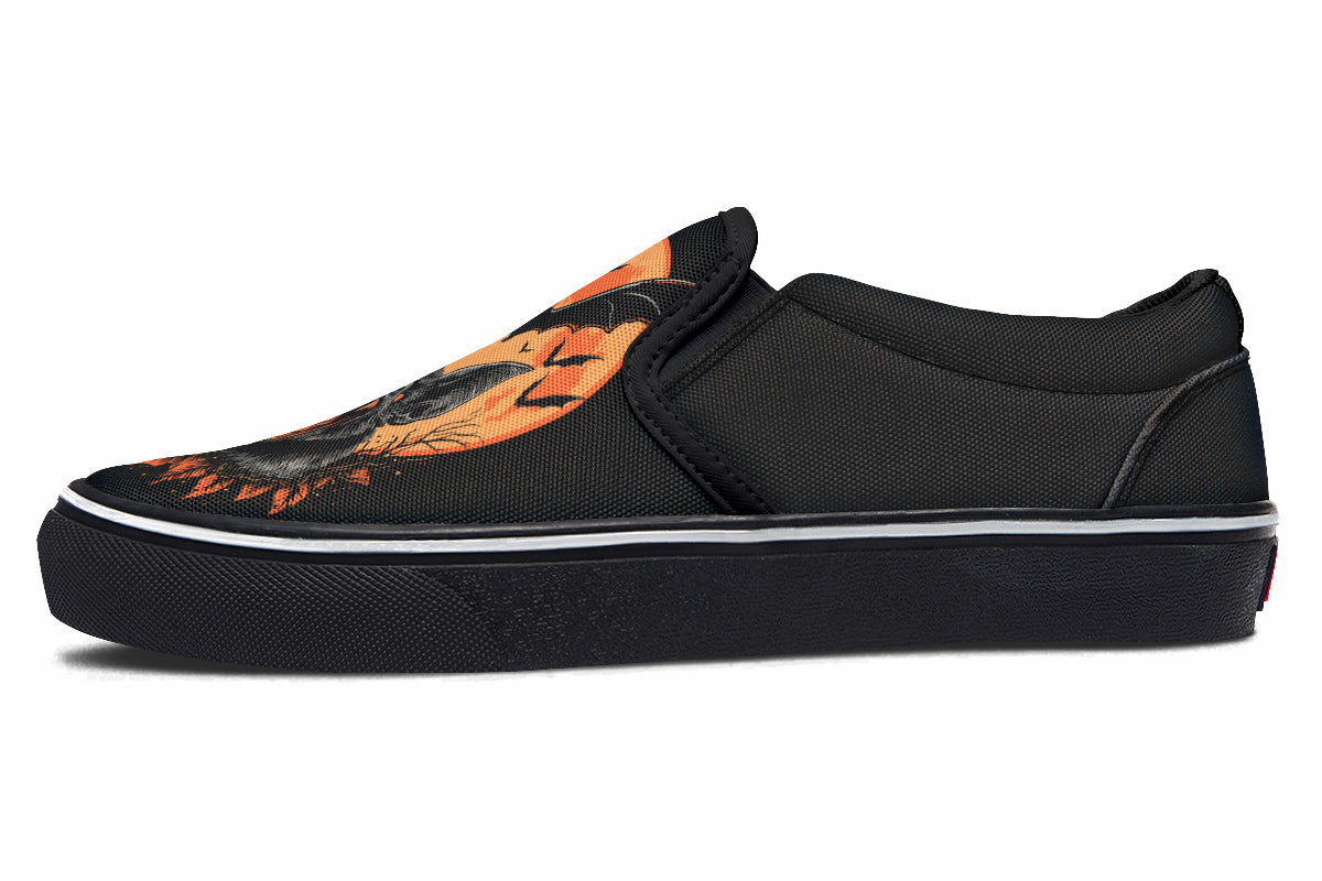 Halloween Fall Bats Slip On Shoes