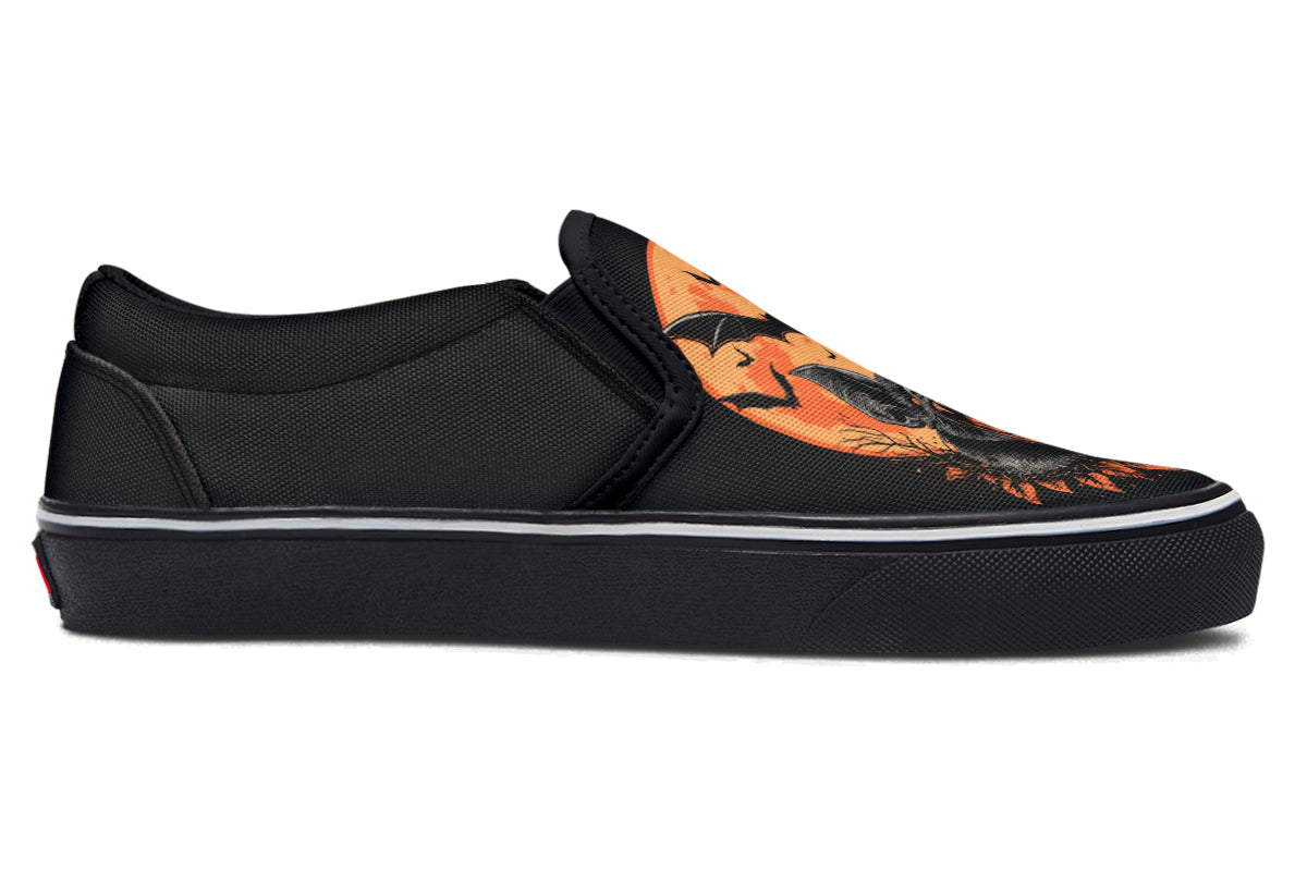 Halloween Fall Bats Slip On Shoes