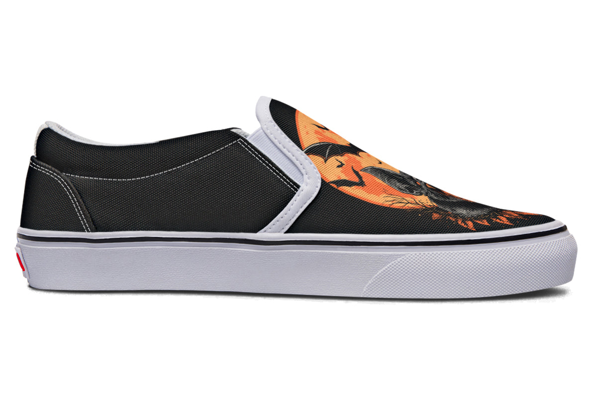 Halloween Fall Bats Slip On Shoes