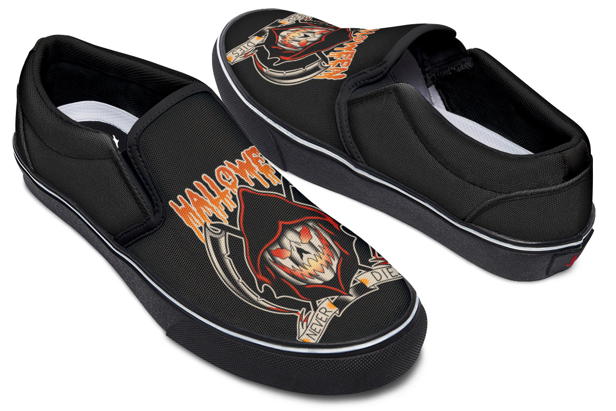 Halloween Never Dies Slip On Shoes