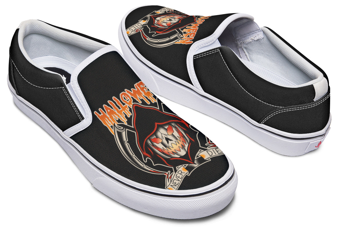 Halloween Never Dies Slip On Shoes