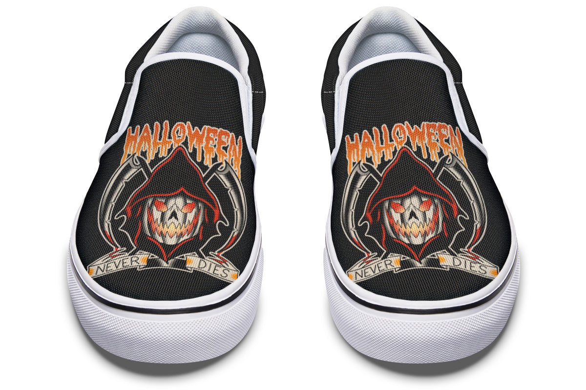 Halloween Never Dies Slip On Shoes