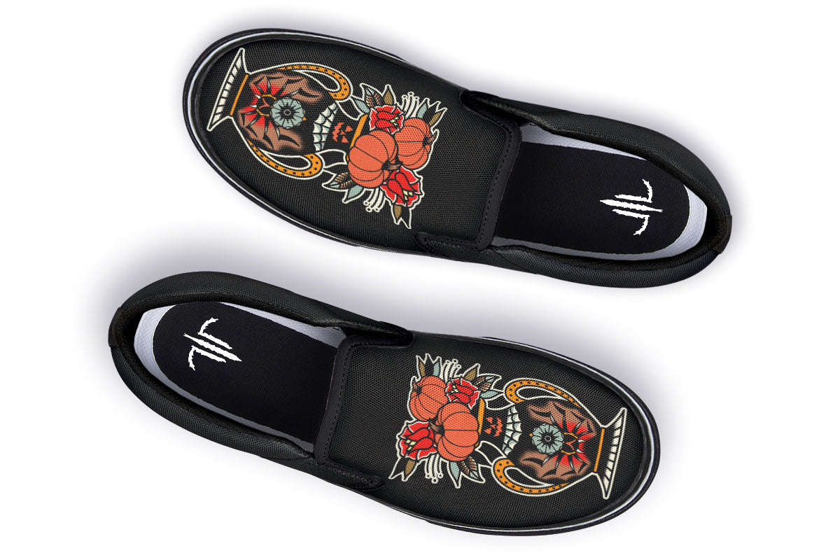 Halloween Vase Slip On Shoes